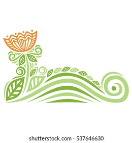 Beautiful abstract flower. Vector illustration.