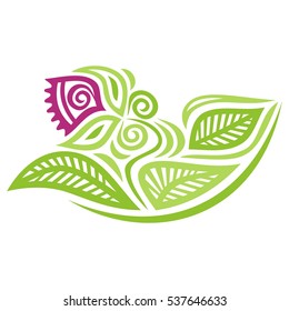 Beautiful abstract flower. Vector illustration.