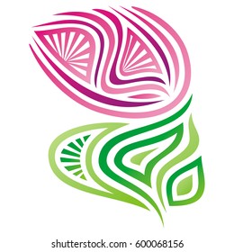 Beautiful abstract flower. Vector illustration.