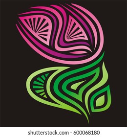 Beautiful abstract flower. Vector illustration.