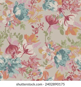 beautiful abstract flowers pattern suitable for textile design or wall decoration