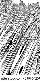 Hermoso vector negro de patrón fractal abstracto