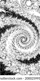 Beautiful abstract fractal  pattern black vector