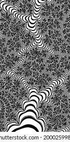 Beautiful abstract fractal  pattern black vector