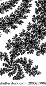 Beautiful abstract fractal  pattern black vector