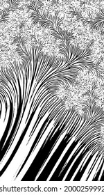 Beautiful abstract fractal  pattern black vector