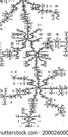 Beautiful abstract fractal  pattern black vector