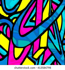 Beautiful abstract gentle graffiti pattern vector illustration