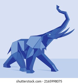 beautiful abstract geometric elephant illustration 