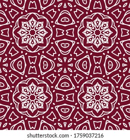 Beautiful abstract geometric floral vector pattern background. Great  for scrap booking, stationary,  textile and home decor projects.