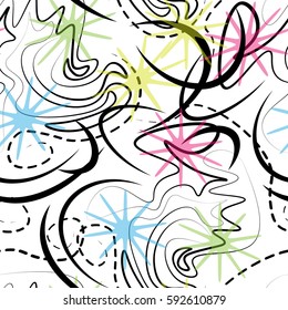 Beautiful abstract geometric pattern for creative ideas. Spring colorful motif.