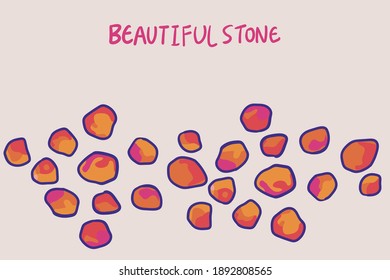 Hermosa ilustración de vector de piedra geométrica abstracta