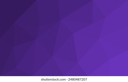 Beautiful abstract geometric triangle low poly background design. Gradient on violet purple color