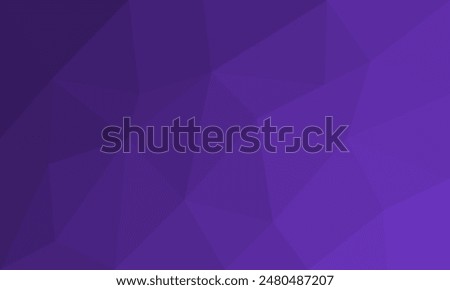 Beautiful abstract geometric triangle low poly background design. Gradient on violet purple color