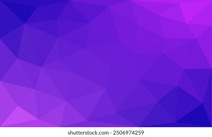Beautiful abstract geometric triangular low poly background design. Gradient on purple and blue color