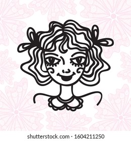 Beautiful abstract girl. Vector illustration