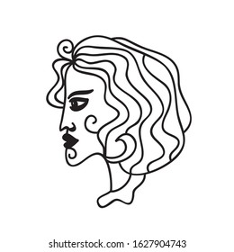 Beautiful abstract girl. Vector illustration