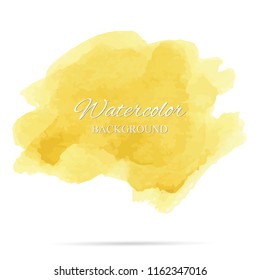 beautiful abstract gold watercolor art hand paint on white background,brush textures for logo.There is a place for text.Perfect stroke design for headline.luxury boutique Illustrations.