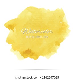 beautiful abstract gold watercolor art hand paint on white background,brush textures for logo.There is a place for text.Perfect stroke design for headline.luxury boutique Illustrations.