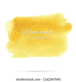beautiful abstract gold watercolor art hand paint on white background,brush textures for logo.There is a place for text.Perfect stroke design for headline.luxury boutique Illustrations.