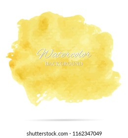 beautiful abstract gold watercolor art hand paint on white background,brush textures for logo.There is a place for text.Perfect stroke design for headline.luxury boutique Illustrations.