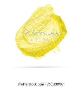 beautiful abstract gold watercolor art hand paint on white background,brush textures for logo.There is a place for text.Perfect stroke design for headline.luxury boutique Illustrations.
