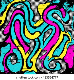 Beautiful abstract graffiti gentle pattern