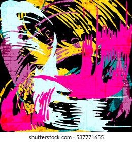 Beautiful abstract graffiti gentle pattern