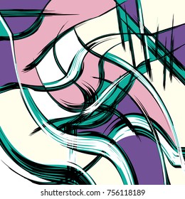Beautiful abstract graffiti gentle pattern