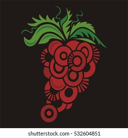 Beautiful abstract grape. Vector illustration.