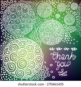 Beautiful abstract graphics on blurred background.