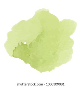 beautiful abstract green watercolor art hand paint on white background,brush textures for logo.There is a place for text.Perfect stroke design for headline.luxury boutique Illustrations.