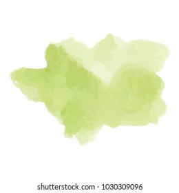 beautiful abstract green watercolor art hand paint on white background,brush textures for logo.There is a place for text.Perfect stroke design for headline.luxury boutique Illustrations.