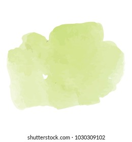 beautiful abstract green watercolor art hand paint on white background,brush textures for logo.There is a place for text.Perfect stroke design for headline.luxury boutique Illustrations.