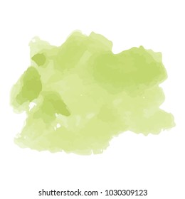 beautiful abstract green watercolor art hand paint on white background,brush textures for logo.There is a place for text.Perfect stroke design for headline.luxury boutique Illustrations.
