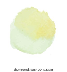 beautiful abstract green watercolor art hand paint on white background,brush textures for logo.There is a place for text.Perfect stroke design for headline.luxury boutique Illustrations.