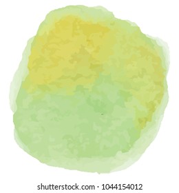 beautiful abstract green watercolor art hand paint on white background,brush textures for logo.There is a place for text.Perfect stroke design for headline.luxury boutique Illustrations.