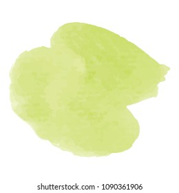 beautiful abstract green watercolor art hand paint on white background,brush textures for logo.There is a place for text.Perfect stroke design for headline.luxury boutique Illustrations.