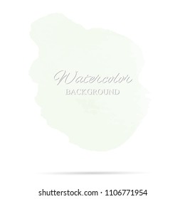 beautiful abstract green watercolor art hand paint on white background,brush textures for logo.There is a place for text.Perfect stroke design for headline.luxury boutique Illustrations.