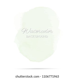 beautiful abstract green watercolor art hand paint on white background,brush textures for logo.There is a place for text.Perfect stroke design for headline.luxury boutique Illustrations.