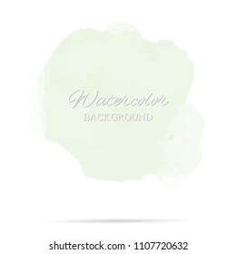 beautiful abstract green watercolor art hand paint on white background,brush textures for logo.There is a place for text.Perfect stroke design for headline.luxury boutique Illustrations.