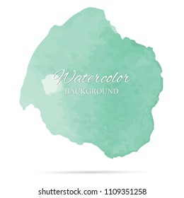 beautiful abstract green watercolor art hand paint on white background,brush textures for logo.There is a place for text.Perfect stroke design for headline.luxury boutique Illustrations.