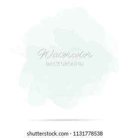 beautiful abstract green watercolor art hand paint on white background,brush textures for logo.There is a place for text.Perfect stroke design for headline.luxury boutique Illustrations.