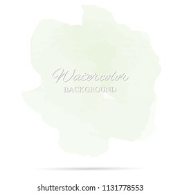 beautiful abstract green watercolor art hand paint on white background,brush textures for logo.There is a place for text.Perfect stroke design for headline.luxury boutique Illustrations.