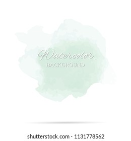 beautiful abstract green watercolor art hand paint on white background,brush textures for logo.There is a place for text.Perfect stroke design for headline.luxury boutique Illustrations.