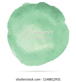 beautiful abstract green watercolor art hand paint on white background,brush textures for logo.There is a place for text.Perfect stroke design for headline.luxury boutique Illustrations.