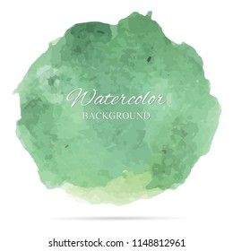beautiful abstract green watercolor art hand paint on white background,brush textures for logo.There is a place for text.Perfect stroke design for headline.luxury boutique Illustrations.