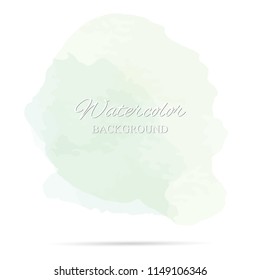 beautiful abstract green watercolor art hand paint on white background,brush textures for logo.There is a place for text.Perfect stroke design for headline.luxury boutique Illustrations.