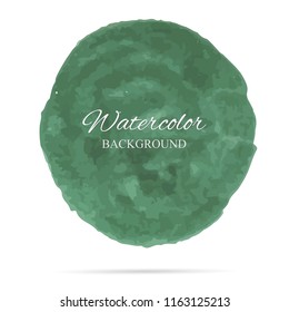 beautiful abstract green watercolor art hand paint on white background,brush textures for logo.There is a place for text.Perfect stroke design for headline.luxury boutique Illustrations.