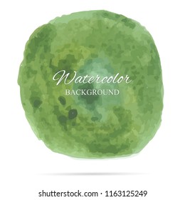 beautiful abstract green watercolor art hand paint on white background,brush textures for logo.There is a place for text.Perfect stroke design for headline.luxury boutique Illustrations.